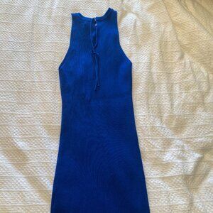 Blue body-con dress